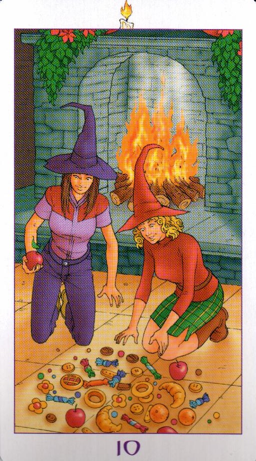 10 Факелов (Жезлы) Ведьмовское Таро (Таро Ведьм) Witchy Tarot