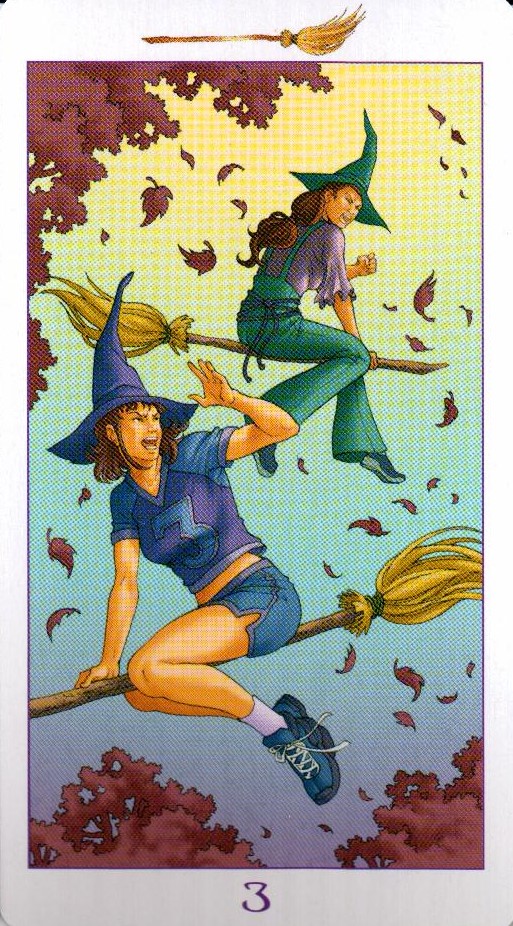 3 Метл (Масть Мечей) Ведьмовское Таро (Таро Ведьм) Witchy Tarot