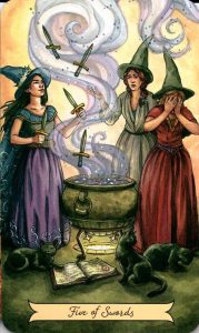 5 Мечей Everyday Witch Tarot