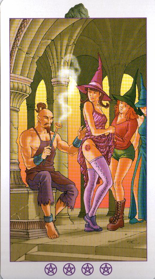 Испытание (Король) Валунов (Пентакли) Ведьмовское Таро (Таро Ведьм) Witchy Tarot