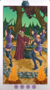 Испытание Котлов (Король) Ведьмовское Таро Witchy Tarot