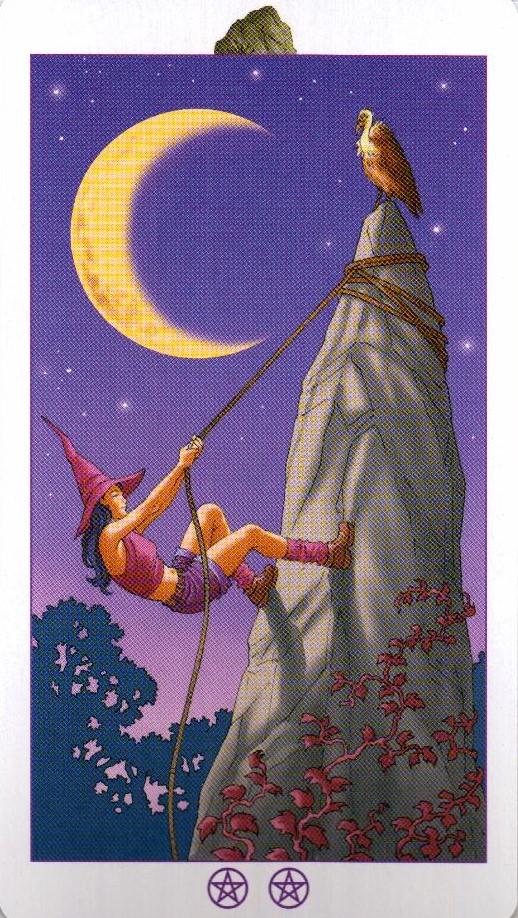 Луна (Рыцарь) Валунов (Пентакли) Ведьмовское Таро (Таро Ведьм) Witchy Tarot